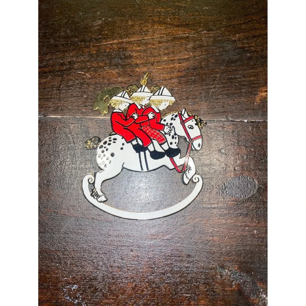 MMA‎ 1986 Rocking Horse Ornament Figurine Christmas Tree Decoration Collectible